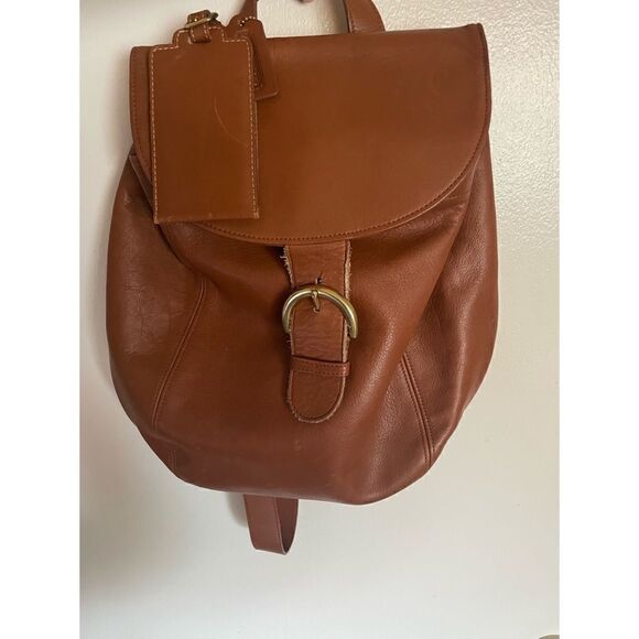 Coach Vintage Archive Cognac Leather Top Handle Satchel Backpack Flap Bag - Picture 2 of 10